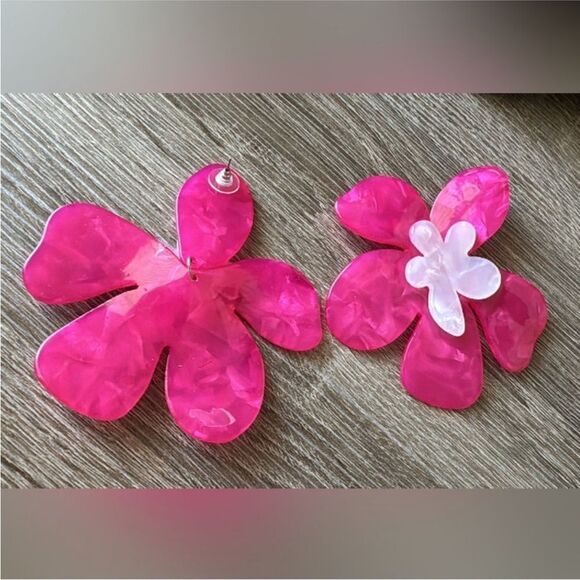 Statement flower earrings M336 - Picture 4 of 4